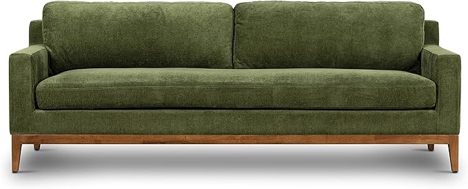POLY & BARK Zyon Sofa, Distressed Green Velvet
