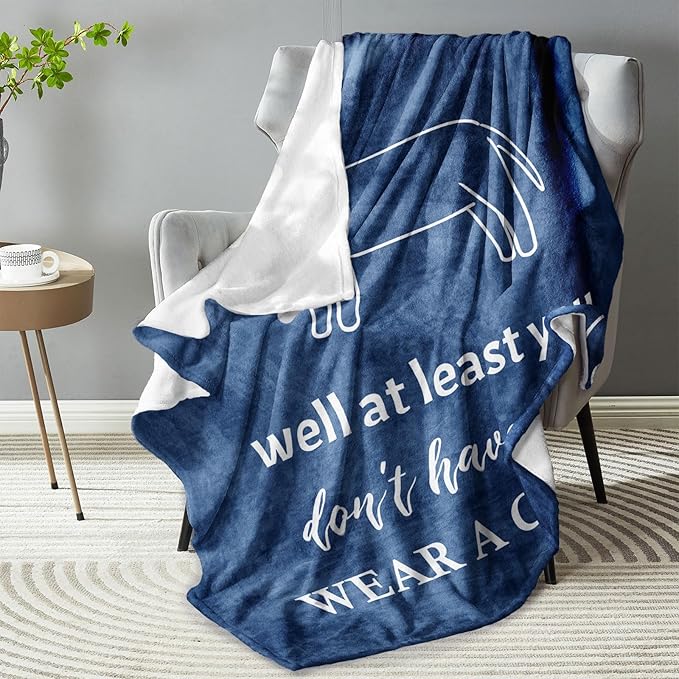 Get Well Gifts for Men, Get Well Gifts After Surgery, Get Well Soon Gifts for Men/Teenage Boys, Feel Better Gift Throw Blanket 60" x 50"