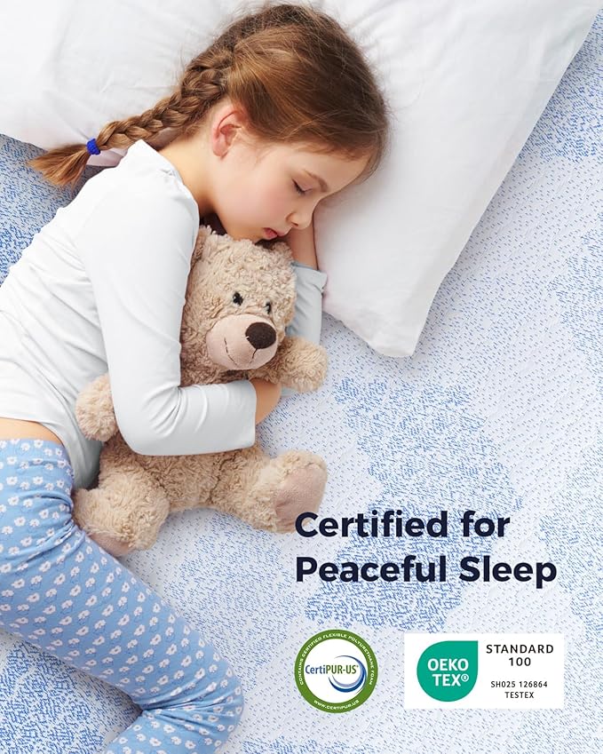 PERLECARE Supportive Medium-Firm Mattress Topper Queen- 3 Inch Memory Foam Bed Topper Made with CertiPUR-US® Certified Foam,Cooling Bamboo Cover, Removable & Washable, Oeko-Tex Certified