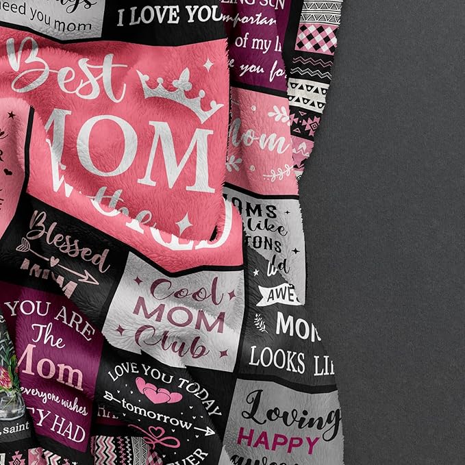 Ruvinzo Gifts for Mom, Mom Birthday Gifts, Mom Gifts, Birthday Gift for Mom, Gifts for Moms from Daughter Son, Mama Mother Gifts, Best Mom Ever Gift, Valentines/Mothers Day to My Mom Blanket 60” x 50”