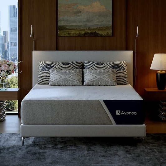 Avenco 14 Inch Queen Mattress with Open-Cell Foam for Breathable Comfort, Gel Memory Foam Queen Size Mattresses with Removable Cover, CertiPUR-US Certified Mattress in a Box