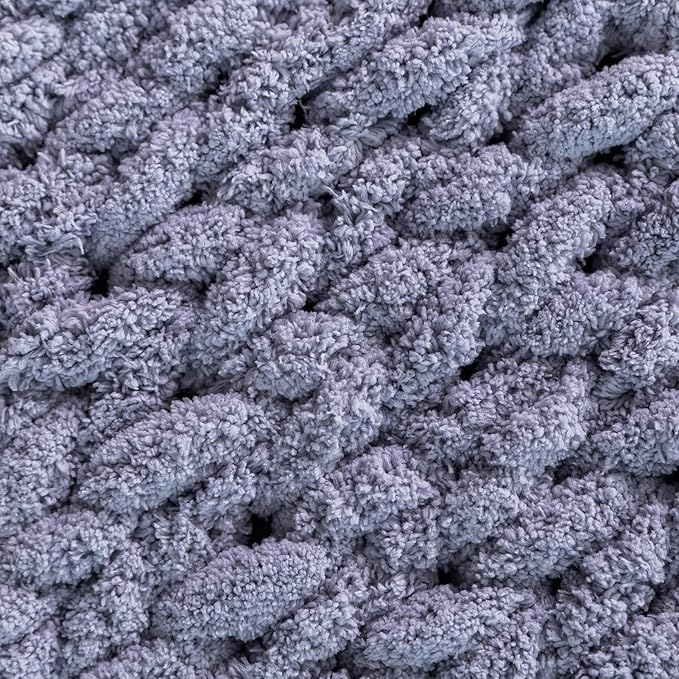 Chunky Knit Blanket - Luxury Soft Cozy 50 * 60 Throw Blanket,100% Woven Blanket Rope Knot Throw Blanket for Couch, Sofa, Home Decor, Gift - Machine Washable (Dark Grey, 40 * 50)
