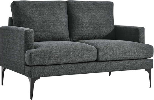 Modway EEI-6006-DOR Evermore Upholstered Fabric Loveseat, Gray