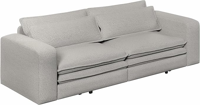 Eafurn 3 in 1 Convertible Pull Out Sleeper Sofa Couch Bed King Size,93" Oversized Recliner Loveseat Chaise Lounge Sofabed Daybed with Thickness Cushions for Living Room Office