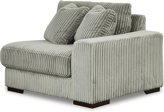 Signature Design by Ashley Lindyn Contemporary Right-Arm Facing 4-Piece Sectional with Chaise, Reversible Cushions, Armrest and Throw Pillows, Gray