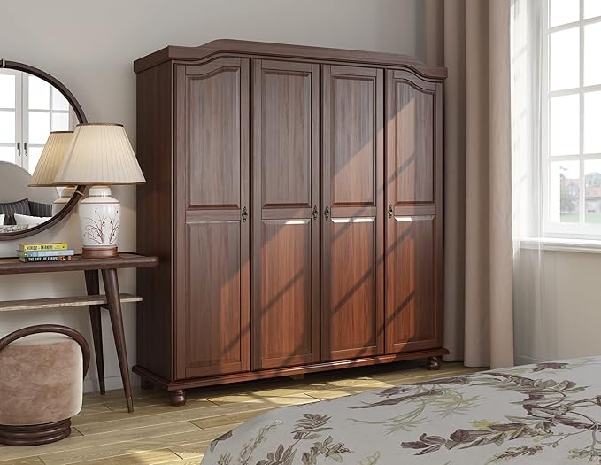 Palace Imports 100% Solid Wood Large Shelf for Kyle Wardrobe/Armoire/Closet ONLY, Mocha