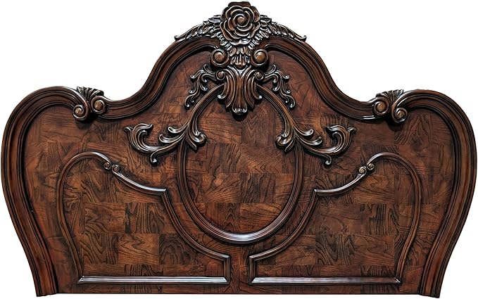 Furniture of America Eugene Traditional Solid Wood 3-Piece Bedroom Collection with Bed Frame and 3-Drawer Nightstands Set of 2, Box Spring Required, Dark Cherry, King