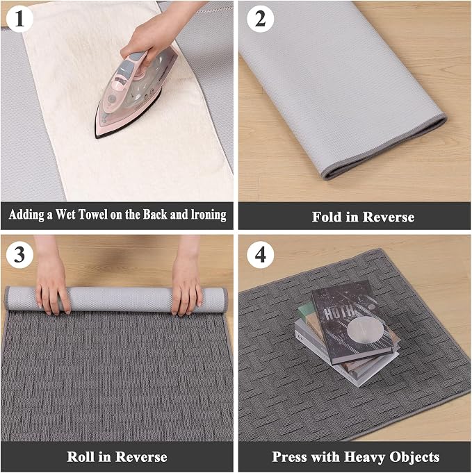 Ileading Indoor Door Mat 3x5ft Absorbent Dog Mats for Muddy Paws,Machine Washable Small Living Room Area Rug with Non-Slip Rubber Backing Low-Profile Inside Carpet for Hallway,Entryway,Kitchen(Grey) - Image 8