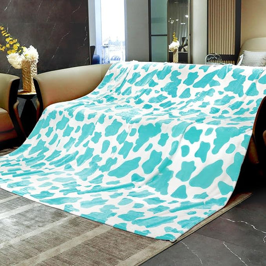 HSEEC Blue Blankets & Throws King Size Soft Fleece Blanket Throw Cozy Blanket for Bed Throw 108x90 Inches