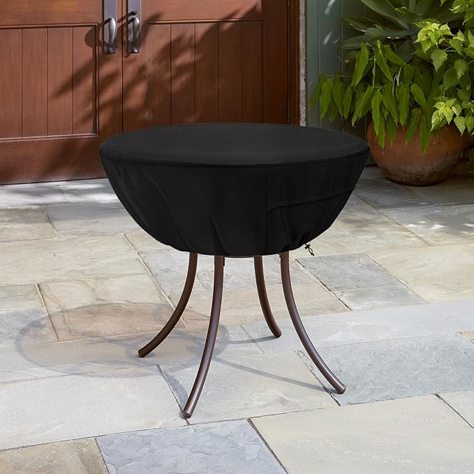 Round Patio Table Cover,Suitable for 36 Inch Diameter Patio Round Table,Waterproof Heavy Duty Round Outdoor Coffee Table Cover,Black - Image 7