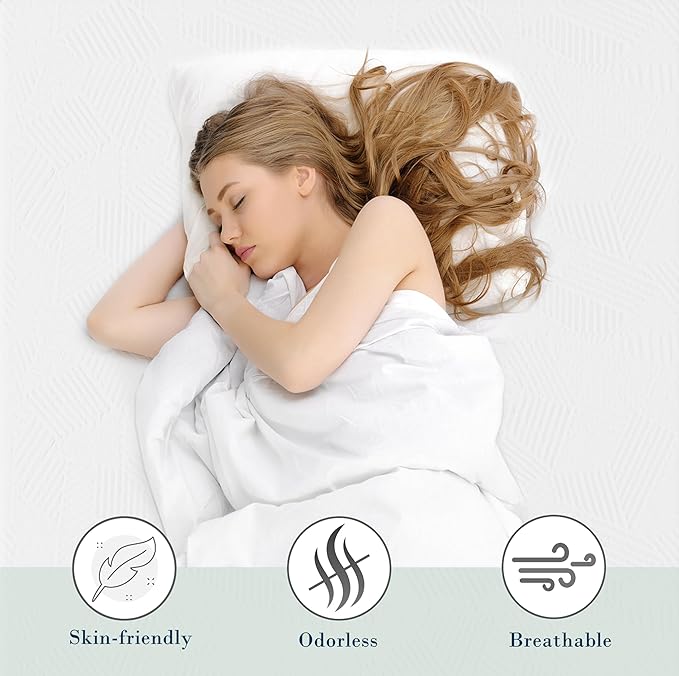 2 Inch Memory Foam Mattress Topper Twin XL, Cooling Gel Bed Topper with Removable Cover, Soft & Pain Relief & Breathable, CertiPUR-US & Oeko-Tex Certified