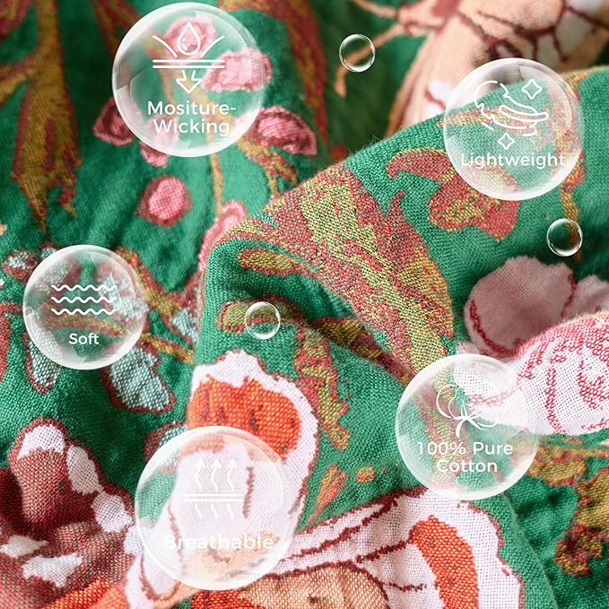 LUTBM Boho Throw Blanket for Bed Cotton Blankets for Bedroom Living Room Twin All Season Lightweight Butterflies Embroidery Quilt for Couch Sofa Chair 60"x80"