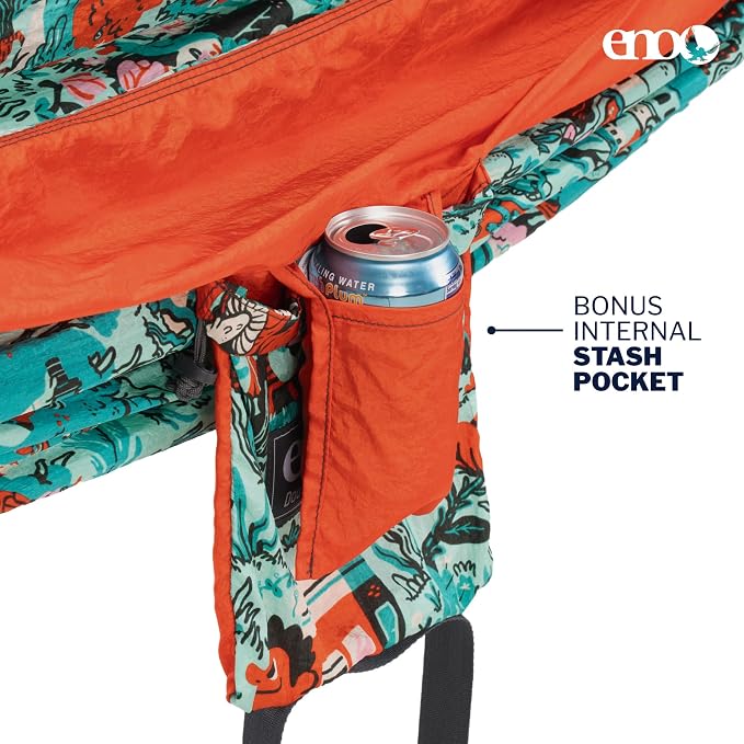 ENO, Eagles Nest Outfitters DoubleNest Lightweight Camping Hammock, 1 to 2 Person, Special Edition Colors, ATC - Image 3