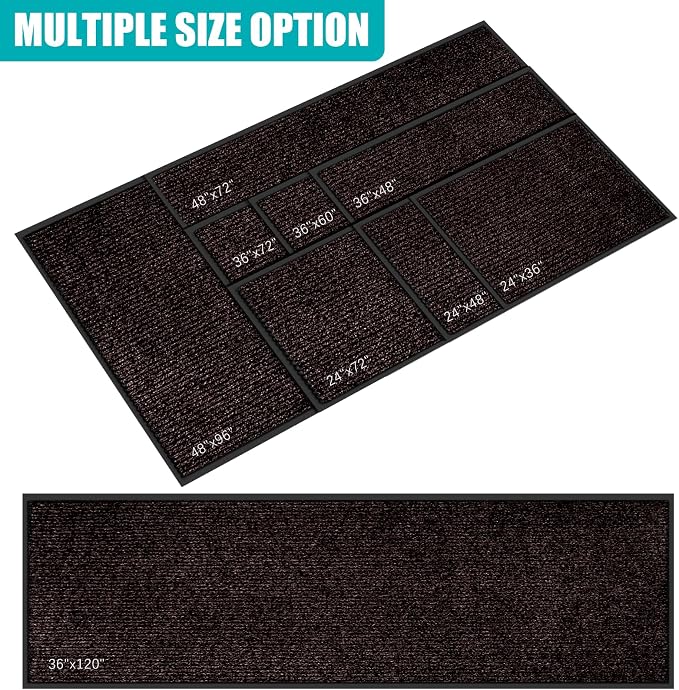 Azadx 2'x3' Front Door Mat Heavy Duty Indoor Outdoor Door Mat Non-Slip Backing Doormat for Entryway Stain and Fade Resistant Commercial Floor Mats Entry Mat Low Profile Welcome Door Mats - Image 3