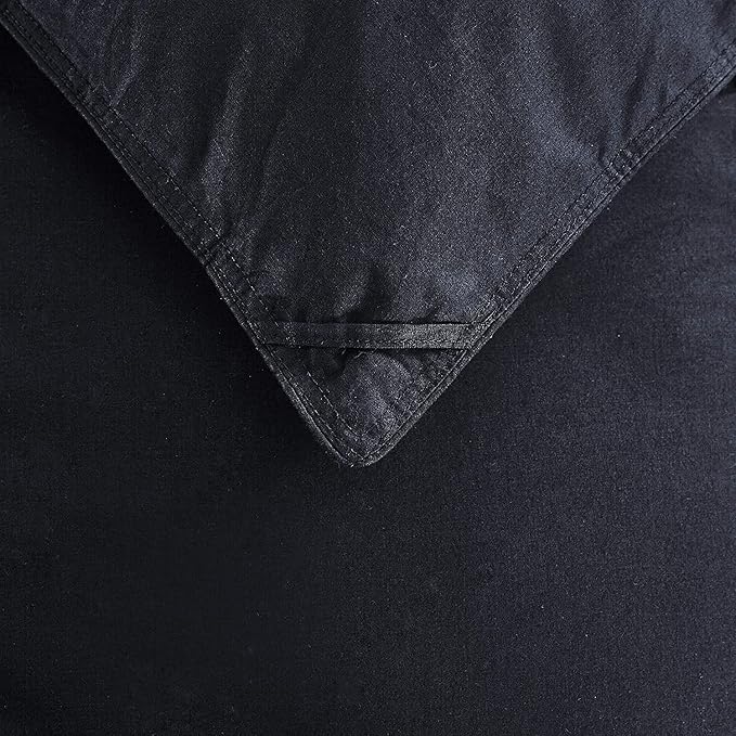 Luxurious King/California King Goose Down Comforter, Unique Black Solid, 600 Thread Count, 100% Egyptian Cotton Cover, 75 Oz Fill Weight, 750 Fill Power