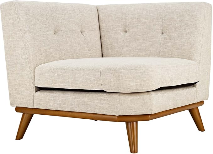Modway EEI-1796-BEI Engage Upholstered Fabric Corner Chair, Beige