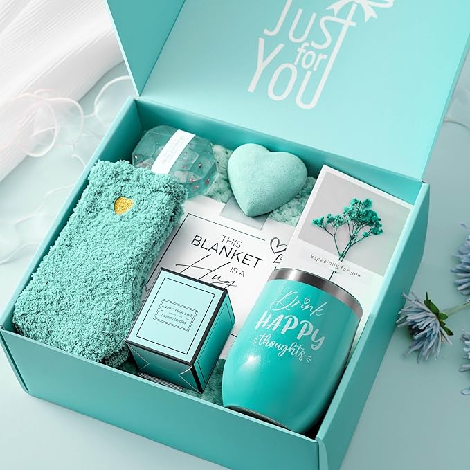 Mothers Day Birthday Gifts for Women Mom Wife Grandma Daughter Friends Sister, Unique Gifts for Women Her Girlfriend Teacher Coworker, Self Care Get Well Soon Gift, Luxury Rose Spa Bath Gift Basket