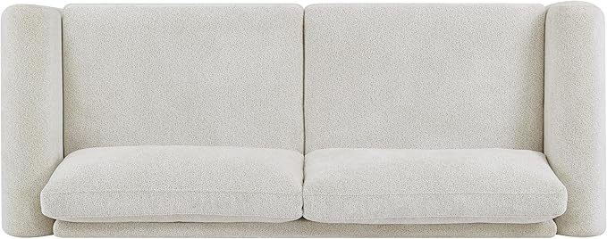 Christopher Knight Home Taki 89 Inches Sofa Couch, Cozy Chenille Upholstered 3-Seater Sofa, Wood Frame Couches, Comfy Home Sofa Living Room and Office, Lounge Seating with Armrests, Beige