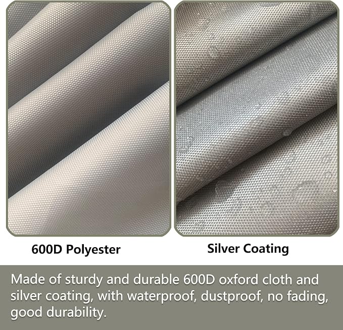Outdoor Rocking Chair Cover 2 Pack,100% Waterproof Heavy Duty Outdoor Chair Covers,Patio Rocking Chair Covers for Outdoor Furniture,26"W x 32.5"D x 43"H inches,White&Grayish Green. - Image 8