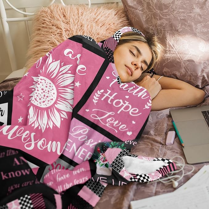 Get Well Soon Gifts for Women After Surgery, Inspirational/Sympathy/Relaxation/Spiritual/Motivational/Encouragement/You are Awesome Gifts for Women Blanket 60"x50"