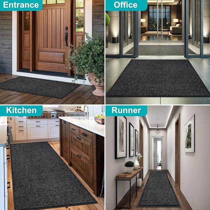 Azadx 3'x6' Front Door Mat Heavy Duty Indoor Outdoor Door Mat Non-Slip Backing Doormat for Entryway Stain and Fade Resistant Commercial Floor Mats Entry Mat Low Profile Welcome Door Mats - Image 5