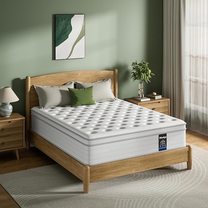 Twin Mattress, 10 Inch Hybrid Matress with Memory Foam & Individual Pocket Springs,Fiberglass Free, Soft and Breathable, Medium Feel