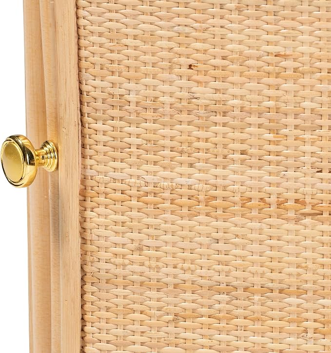 Bali & pari Kiara Bohemian Natural Rattan Nightstand - Image 7