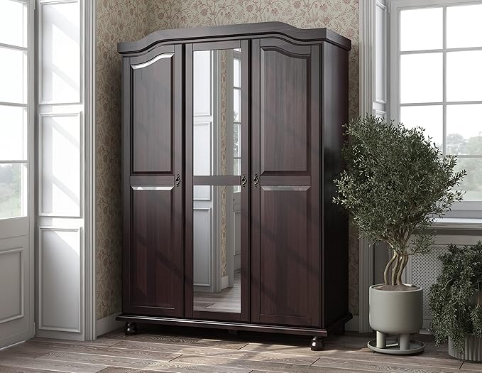 Palace Imports 100% Solid Wood Large Shelf for Kyle Wardrobe/Armoire/Closet ONLY, Java