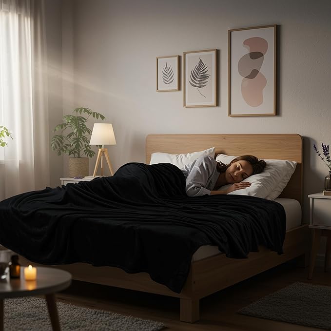 Utopia Bedding Fleece Blanket King Size Black (90x102 Inches) Ultra Soft Warm Lightweight Microfiber Breathable Anti-Static Cozy Bed Blanket, All-Season Home Decor Gift for Men & Women