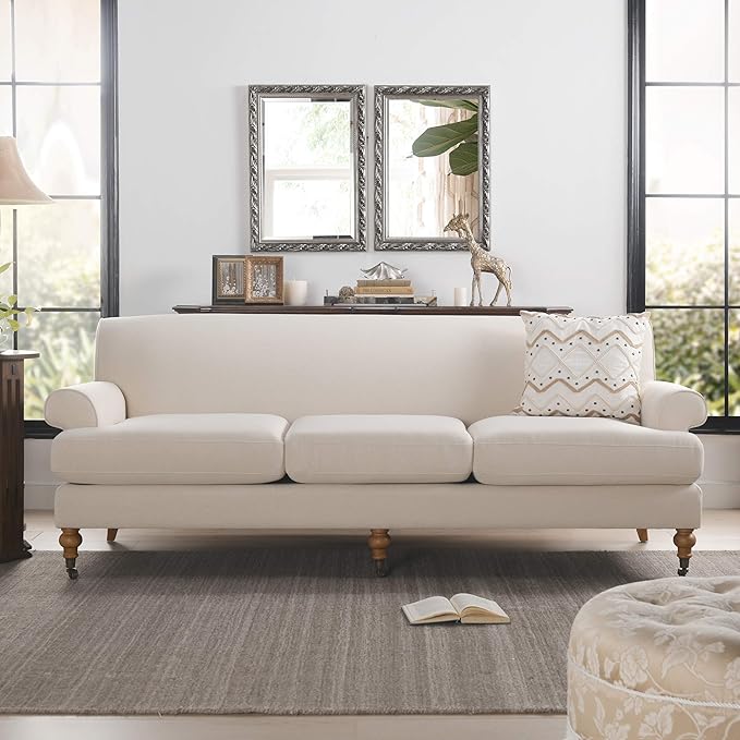 Jennifer Taylor Home Bliss 88" Lawson French Country Three-Cushion Tightback Sofa