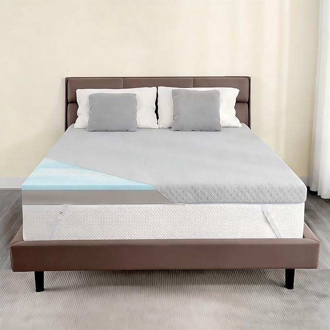 Extra Firm Mattress Topper Full, 4 Inch High-Density Firm Mattress Pad for Back Pain Relief, Bed Topper with Removable Cover, No Smell, No Slip, CertiPUR-US Certified,75" x 54"