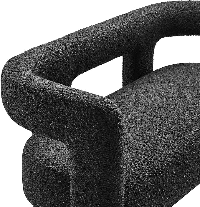 Modway EEI-6477-BLK Kayla Boucle Upholstered Loveseat, Black