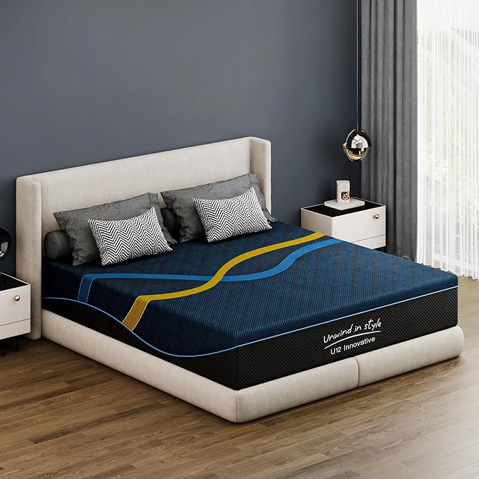 14 Inch Mattress King Size, Gel Memory Foam Mattress for Cooling, Medium Firm Pressure Relief, CertiPUR-US Certified, with Removable Cover