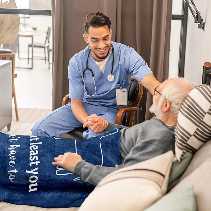 Get Well Gifts for Men, Get Well Gifts After Surgery, Get Well Soon Gifts for Men/Teenage Boys, Feel Better Gift Throw Blanket 60" x 50"
