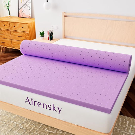 Airensky 3 Inch Cooling Gel Memory Foam Mattress Topper Twin Size - CertiPUR-US Certified Bed Topper, Pressure Relief for Back Pain, Breathable Design, Odor-Free (39"x75")