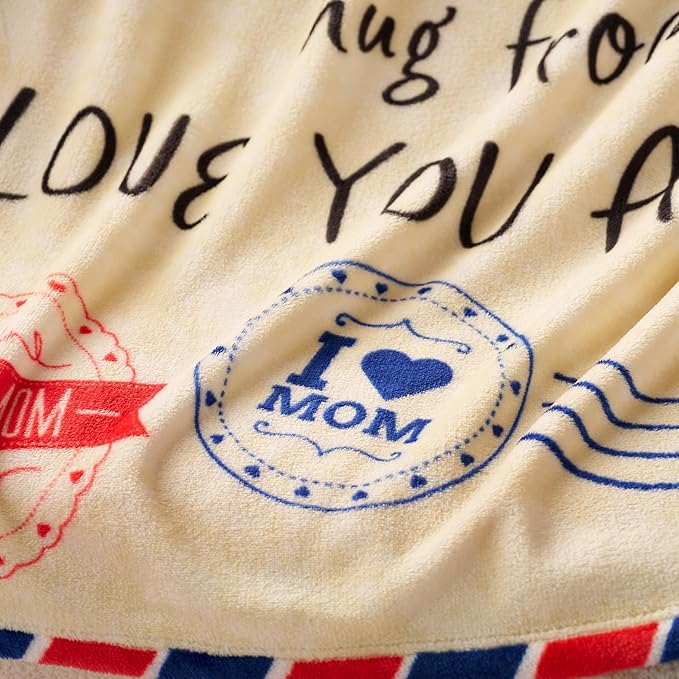 Joiedomi Mothers Day Blanket Gifts for Mom Birthday Gifts Soft Flannel Blanket for Mom Grandma from Daughter Son 50" x 60" Brown