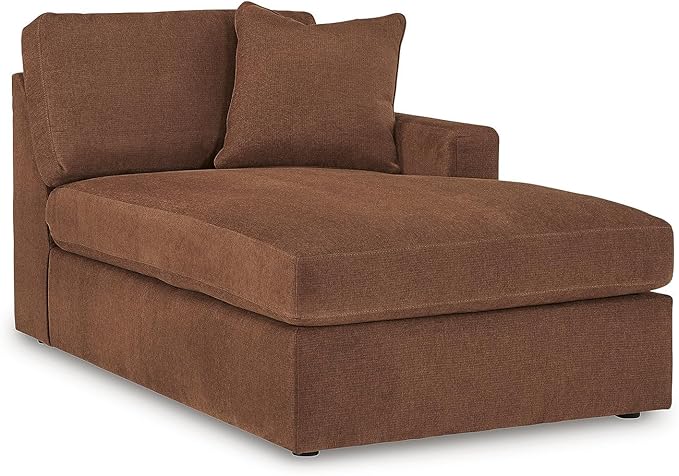 Signature Design by Ashley Casual Modmax Stain Resistant 7-Piece Sectional with Reversible Cushion and Storage Console, Orange