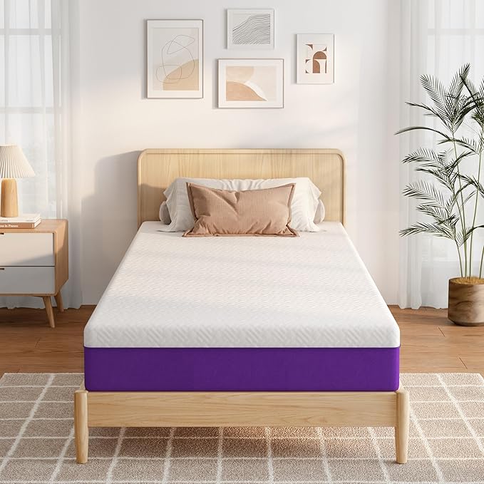 10 Inch Full Gel Memory Foam Mattress Full Size, Medium Firm, Cooling Pressure Relief, Removable Washable Cover, Ideal for Guest Room, RV, Camper, Daybed
