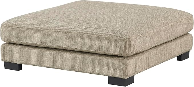 Lexicon 45" Modern Ottoman, Textured Microfiber Square Ottoman, Living Room Foot Rest, Module for Sectional Sofa, Foot Stool for Living Room/Bedroom, Assembled, Brown