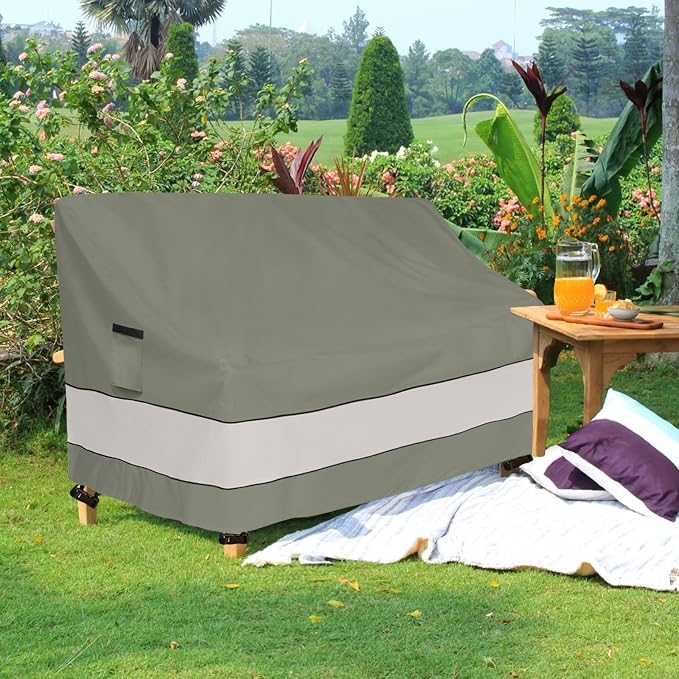 Outdoor Sofa Cover,Patio Loveseat Cover,3-Seater Bench Cover,Waterproof Heavy Duty Patio Furniture Covers,79" W x 38" D x 35" H Inches Grey Green - Image 8