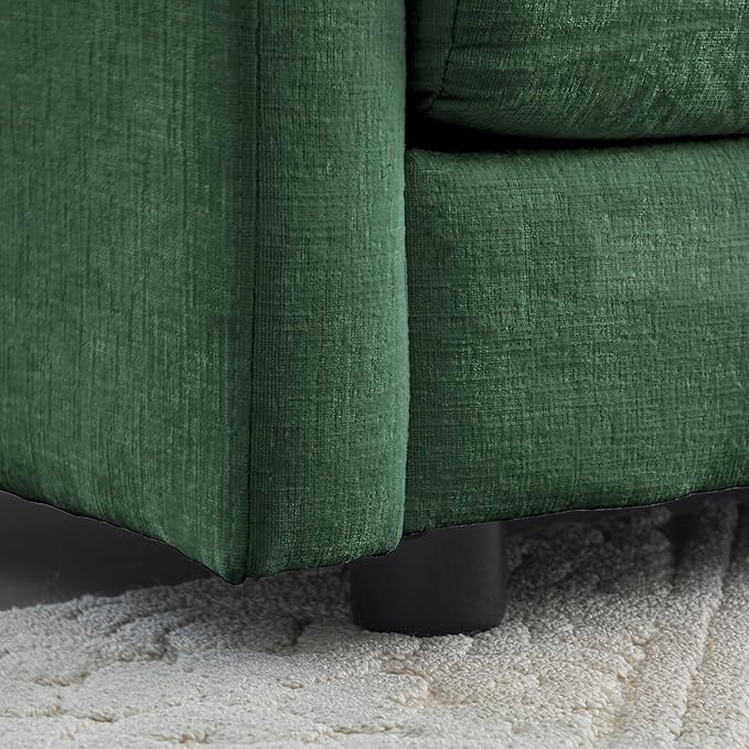ERYE U-Shaped Oversized Sectional Sofa Modern Deep Seat Reversible Chaises Sofa&Couch with Movable Ottomans and 6 Pillows, Modular Sleeper Upholstered Couch for Living Room, Apartment, Studio, Office