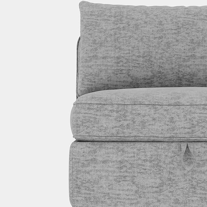 Oversized Modular Storage Sectional Sofa Customizable Seating Group Sofa&Couch Convertible Lounge Sleeper Chaise Daybed with Movable Seat, L-Shaped Chenille Upholstered Sofa Couch for Living Room