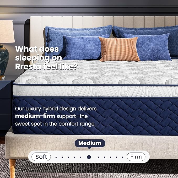 Full Mattress 12 Inch - Hotel Collection Hybrid Mattresses with Back & Hip Support for Deep Sleep, Fiberglass-Free, CertiPUR-US Certified,100-Night Trial
