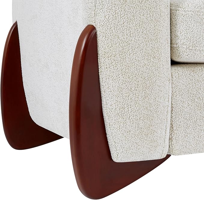 89" Sofa Couches for Living Room, Modern 3 Seat Couch Upholstery Cozy Sofas for Small Space, Bedroom, Apartment, Home Office, Beige