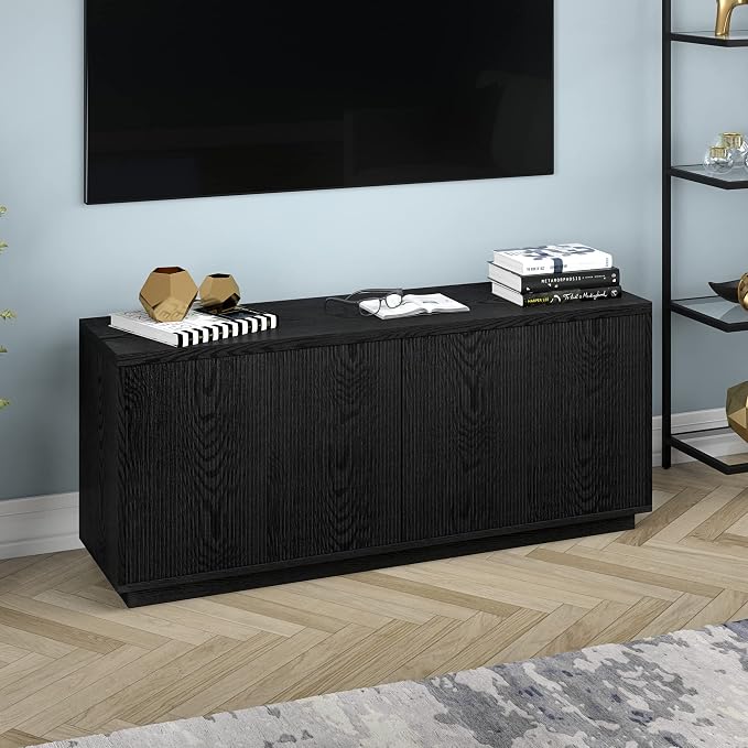 Henn&Hart Hanson, 57" Rectangular TV Stand, Black Grain - Image 4