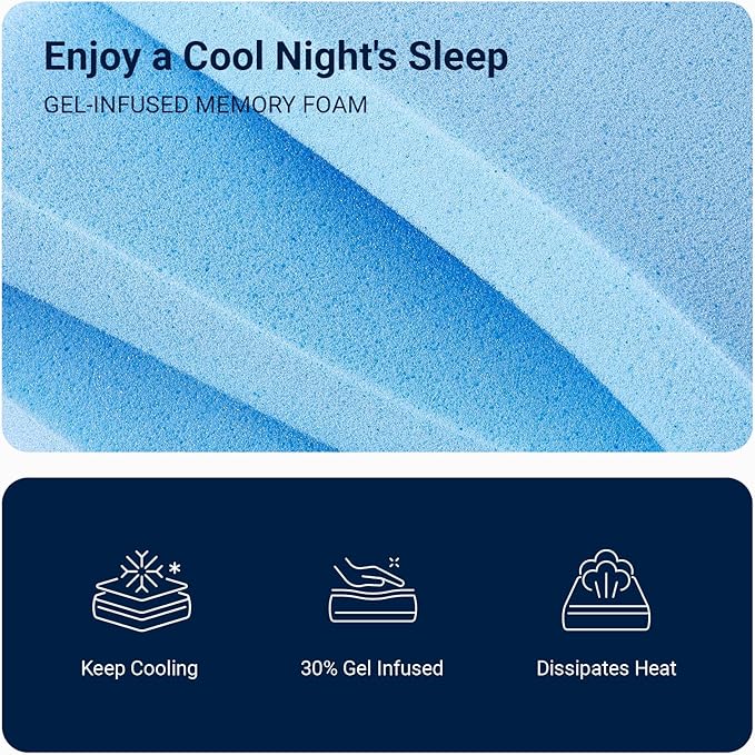 Avenco Twin XL Mattress, 8 Inch Twin XL Size Mattress in a Box, Gel Memory Foam Mattresses for Cooling Night Sleep & Pressure Relief, Colchones TXL for Kids Fiberglass Free CertiPUR-US Certified
