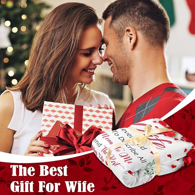 Birthday Gifts for Wife - Gifts for Wife from Husband - Anniversary Wedding Gift for Women - Wives Birthday Gift Ideas - Romantic I Love You Present for Her - to My Wife's Blanket 60"x80"