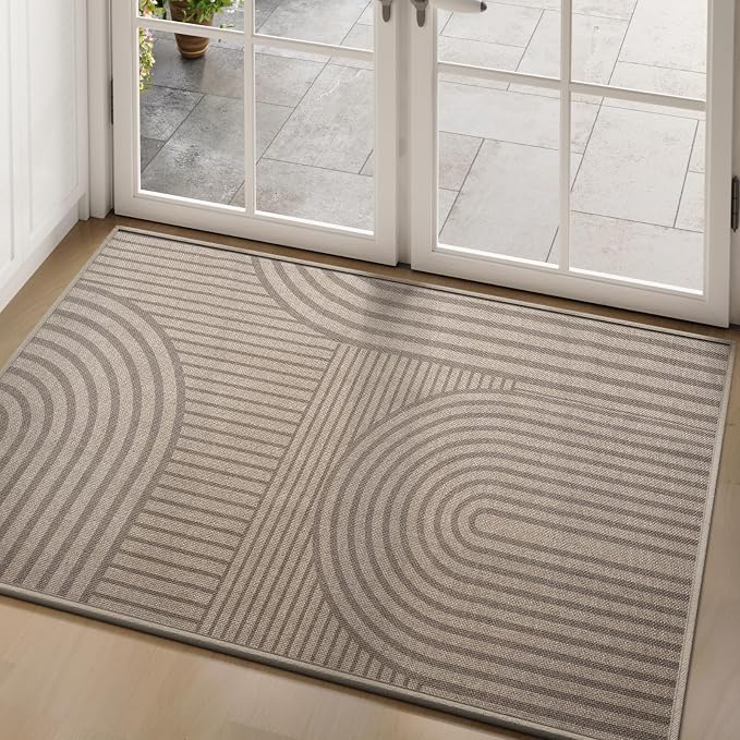 Front Door Mat 36'x59'', Absorbent Dirt Resist Washable Non Slip Low-Profile Indoor Doormat, Welcome Entryway Door Mats, Brown - Image 8