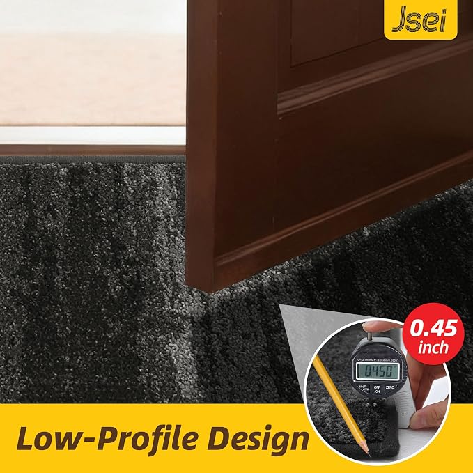 JSEI Dirt Trapper Door Mat 24"x36", Non-Slip Doormats Washable Entryway Mat, Welcome Floor Mat Absorbent Low Profile Dog Door Mats for Front Back Door, Wet Shoes & Paws, Light Gray - Image 5