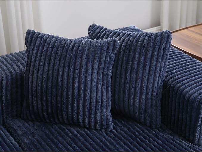 133" Oversized U-Shaped Modular Sectional Sofa, No Assembly Required Floor Couch, Memory Foam Cloud Sofa with 10 Lumbar Pillows, Corduroy Upholstery | Breathable material, Non-Slip, Wider Armrest